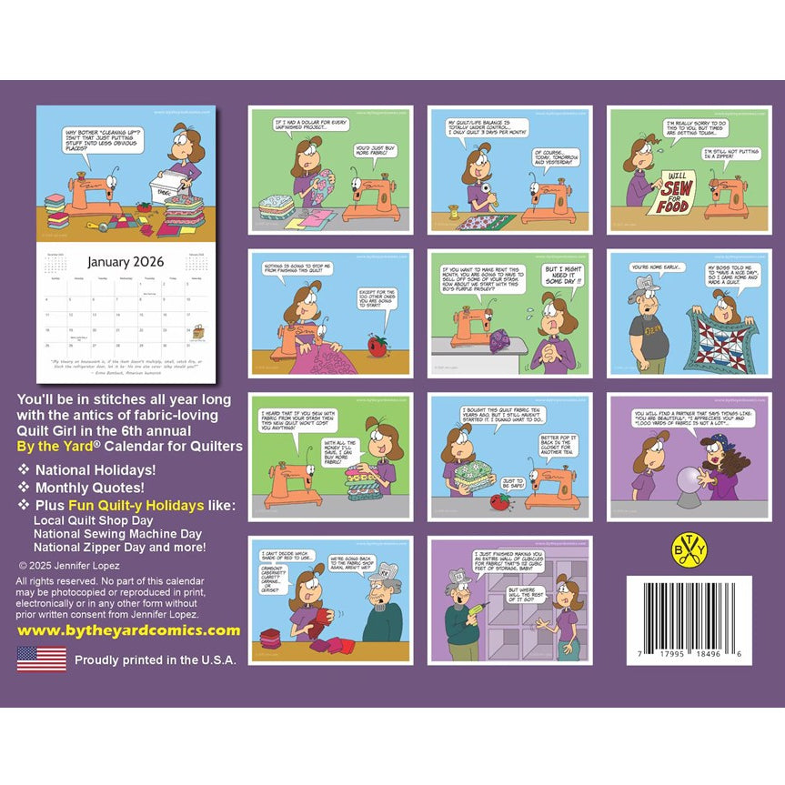 2026 By the Yard Wall Calendar - The Art of Home - Jacquelynne Steves