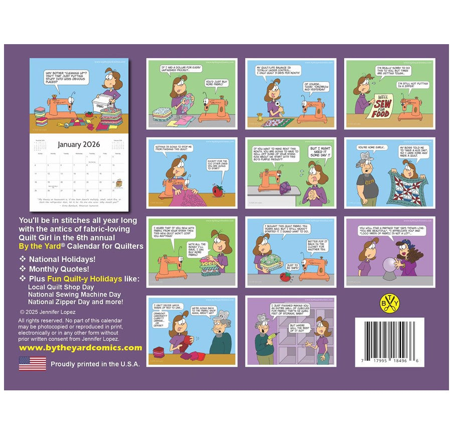 2026 By the Yard Wall Calendar - The Art of Home - Jacquelynne Steves