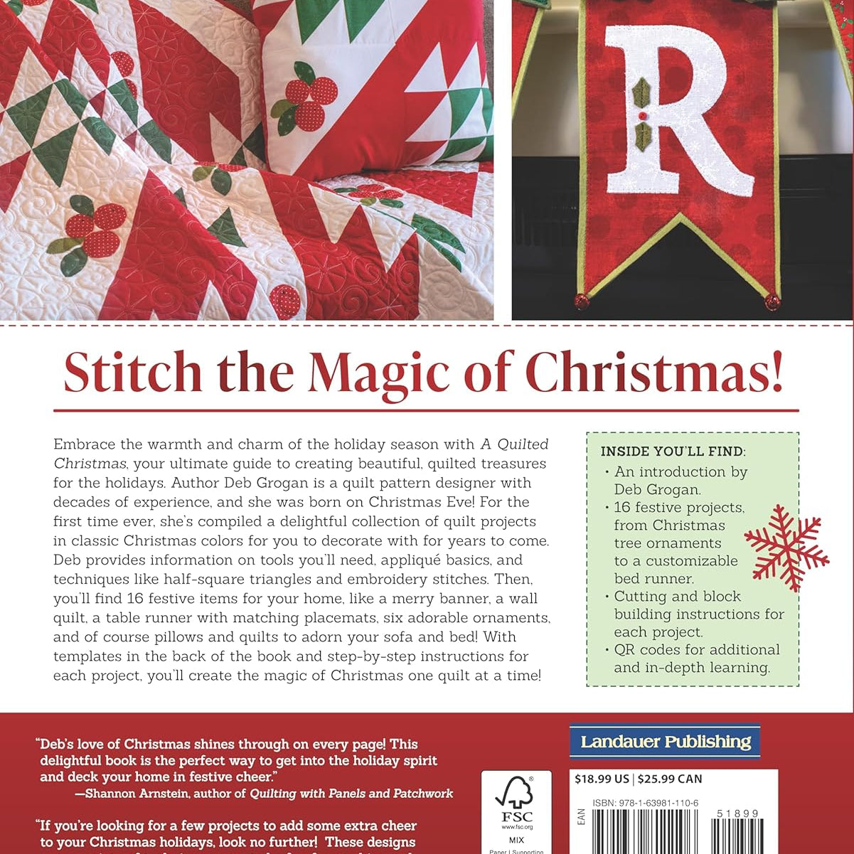 A Quilted Christmas Book - The Art of Home - Jacquelynne Steves