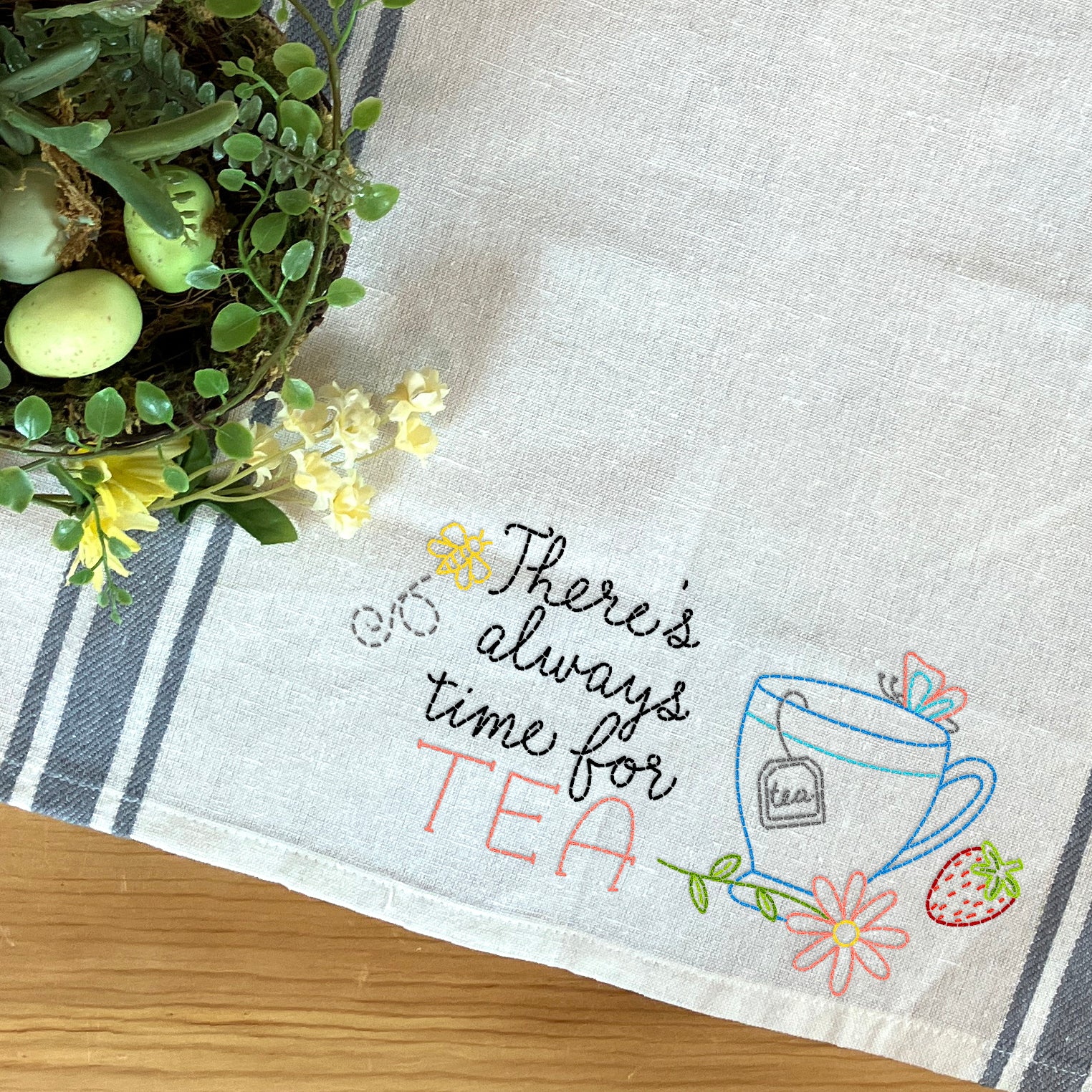 Always Time for Tea Stick & Stitch Embroidery Sheet - The Art of Home - Jacquelynne Steves