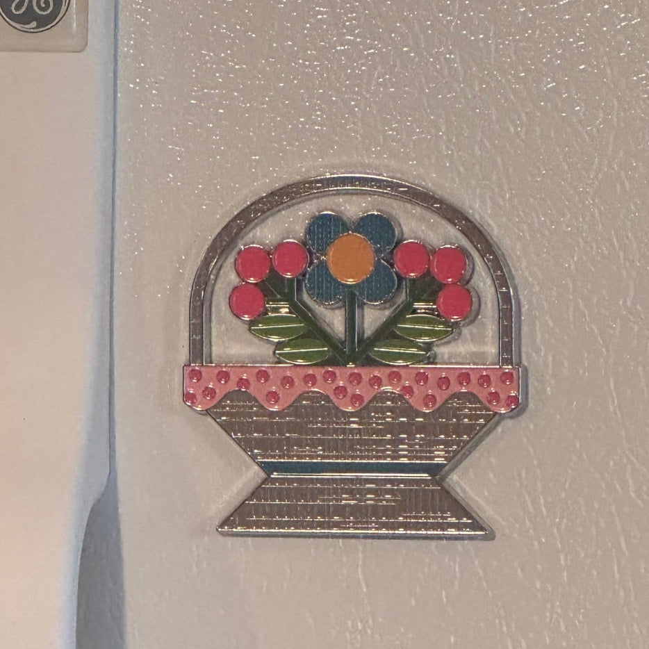 Spring Flower Basket Needle Minder - The Art of Home - Jacquelynne Steves