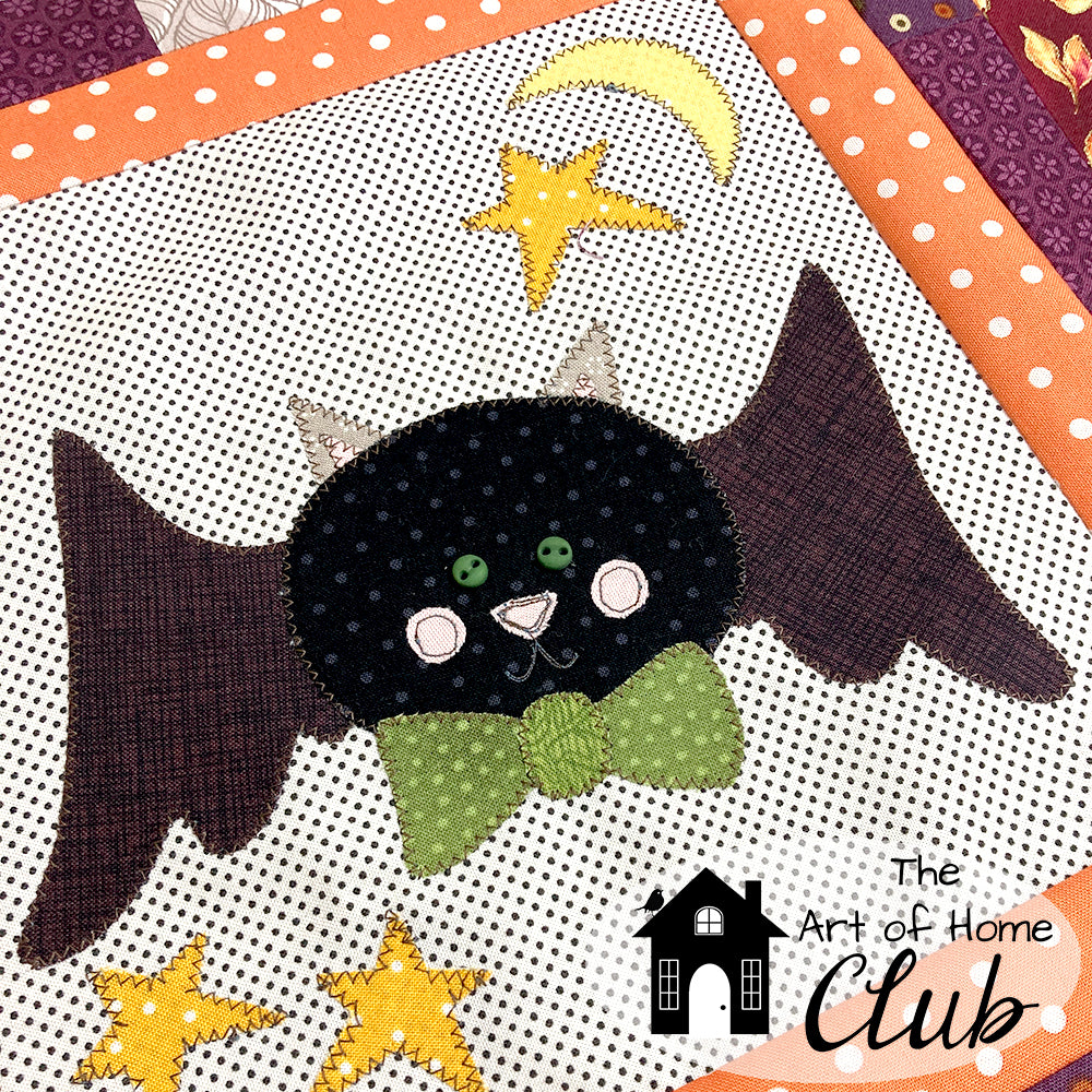 Scrappy Fall – bat design – The Art of Home Club