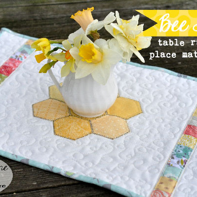 Bee Sweet Table Runner and Placemat Pattern- Digital - Jacquelynne Steves