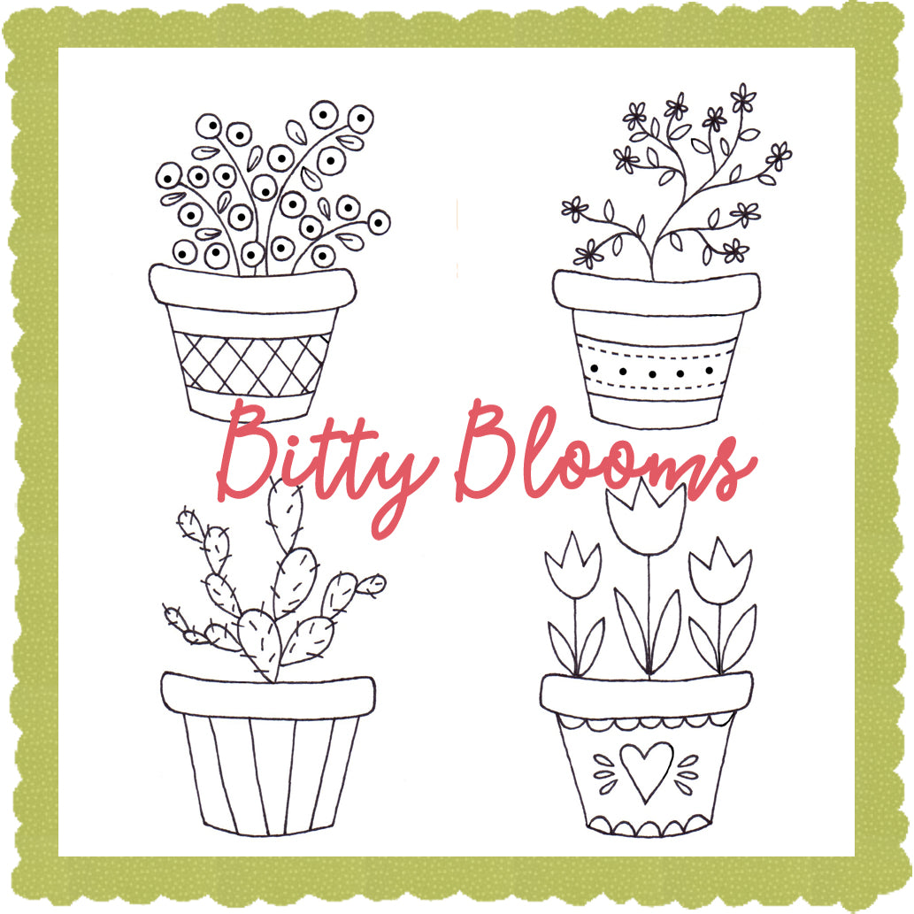 Bitty Blooms Embroidery Pattern Collection- DIGITAL - Jacquelynne Steves