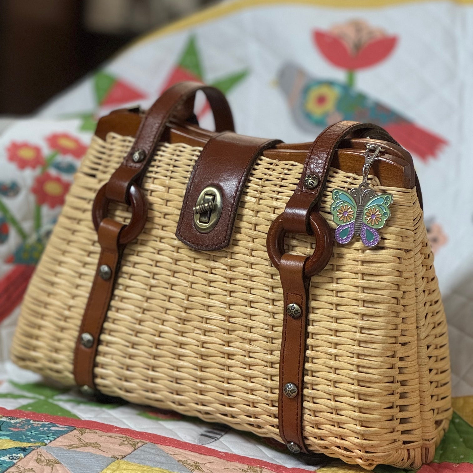 Happy Butterfly Enamel Charm - The Art of Home - Jacquelynne Steves