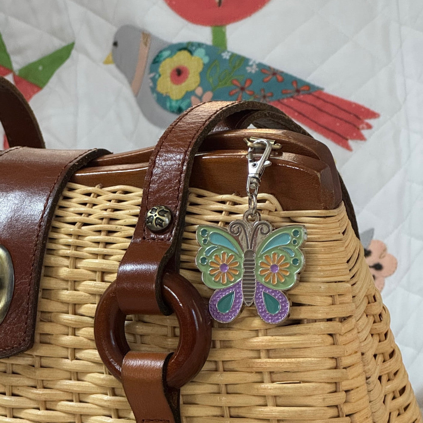 Happy Butterfly Enamel Charm - The Art of Home - Jacquelynne Steves