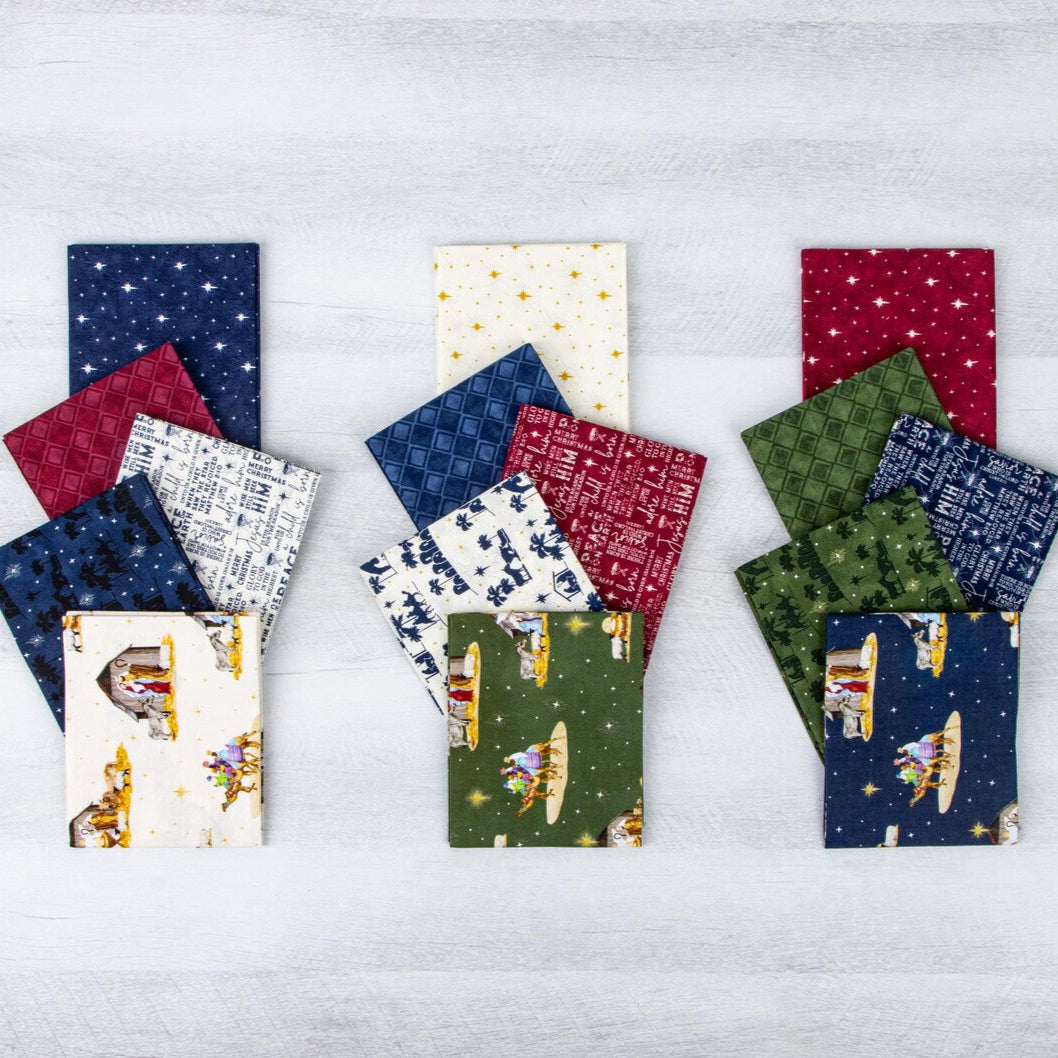 Come Let Us Adore Him Fat Quarter Bundle - The Art of Home - Jacquelynne Steves