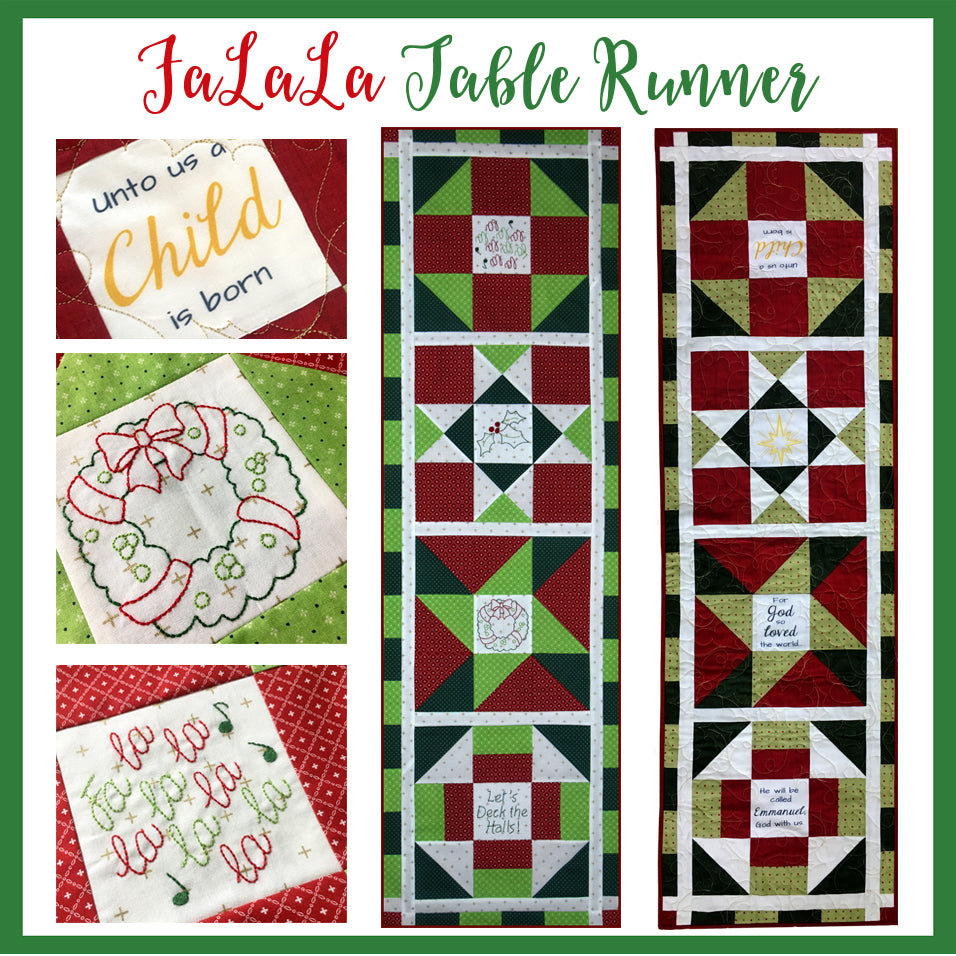 FaLaLa Table Runner Kit - Holiday or Religious - Jacquelynne Steves