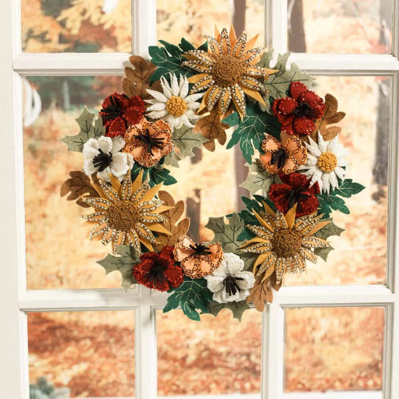 Fall Floral Felt Wreath Kit - The Art of Home - Jacquelynne Steves