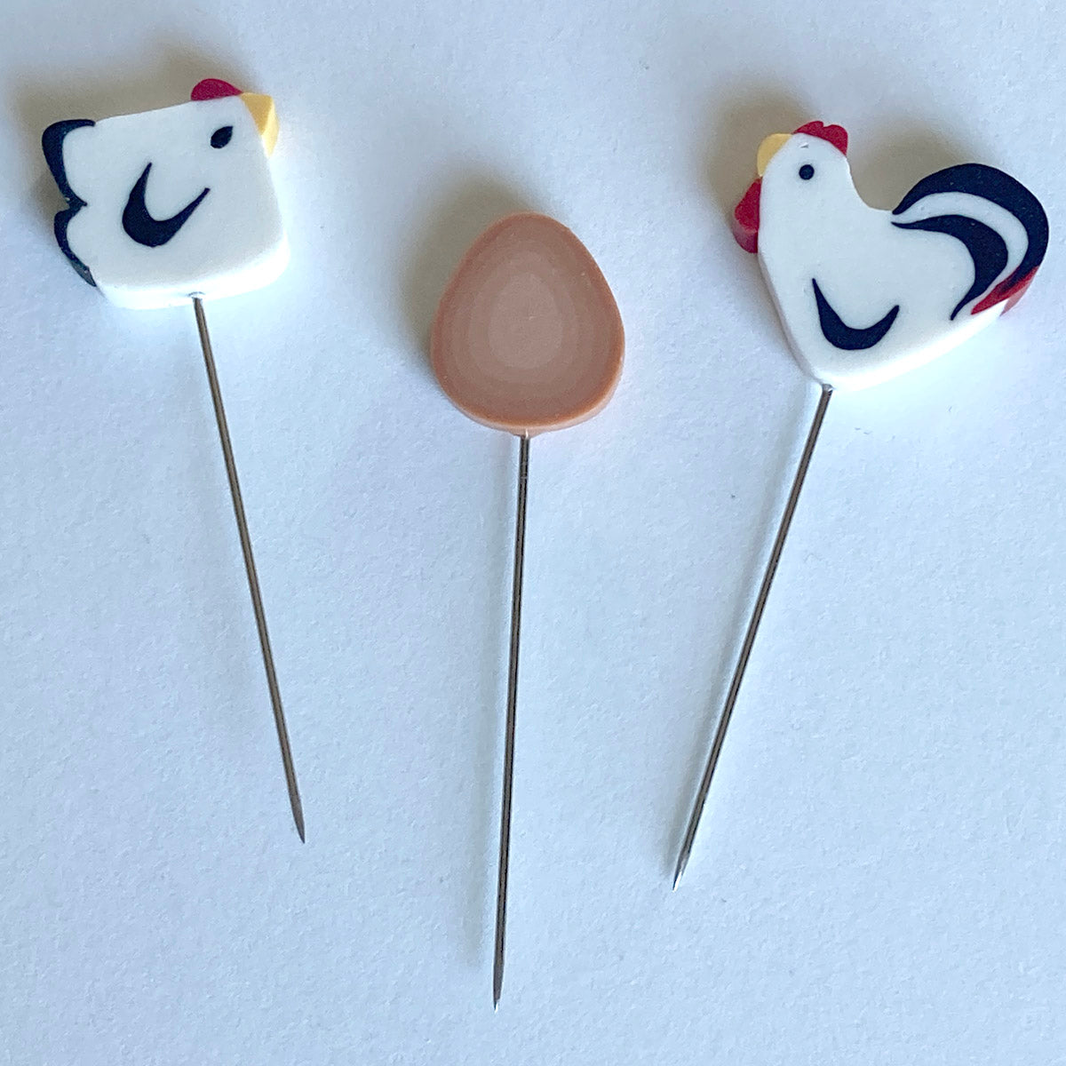Decorative Pins - Farm Fresh Chicken & Egg - Jacquelynne Steves