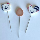 Decorative Pins - Farm Fresh Chicken & Egg - Jacquelynne Steves