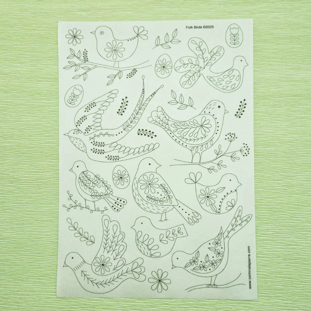 Folk Birds Stick and Stitch Embroidery - The Art of Home - Jacquelynne Steves