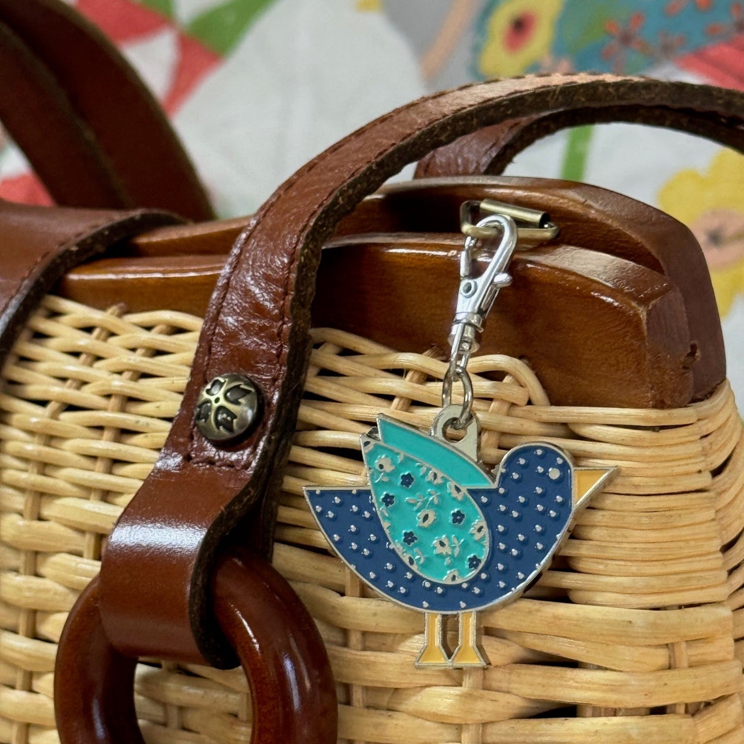 Happy Bird Enamel Charm - The Art of Home - Jacquelynne Steves