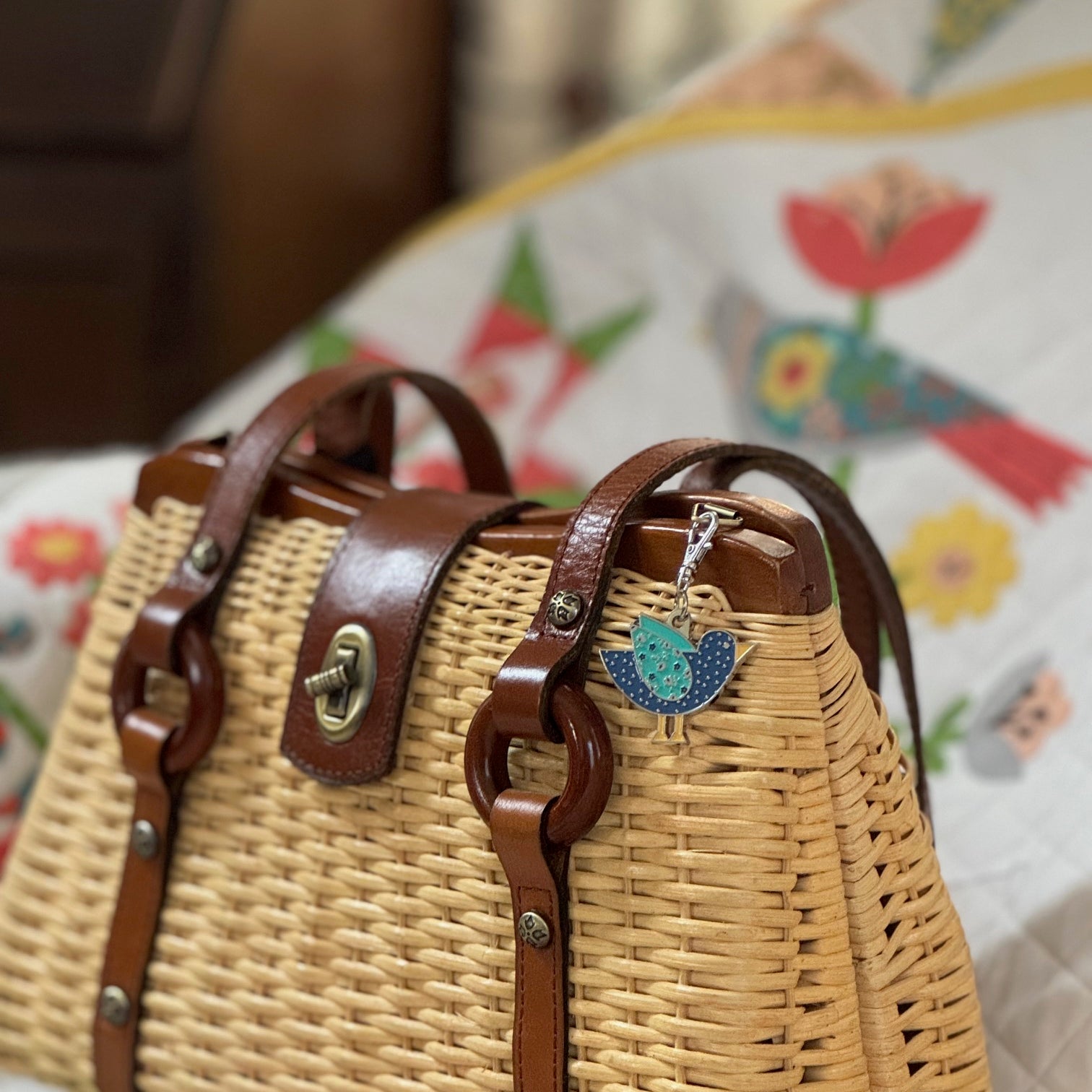 Happy Bird Enamel Charm - The Art of Home - Jacquelynne Steves