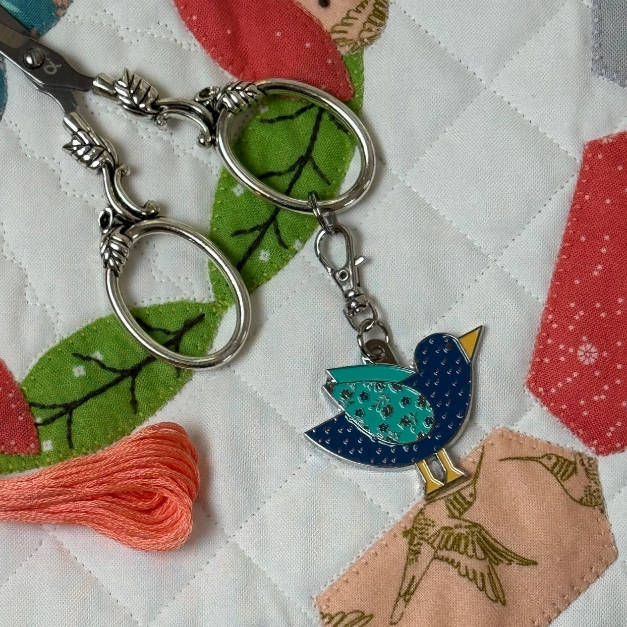 Happy Bird Enamel Charm - The Art of Home - Jacquelynne Steves