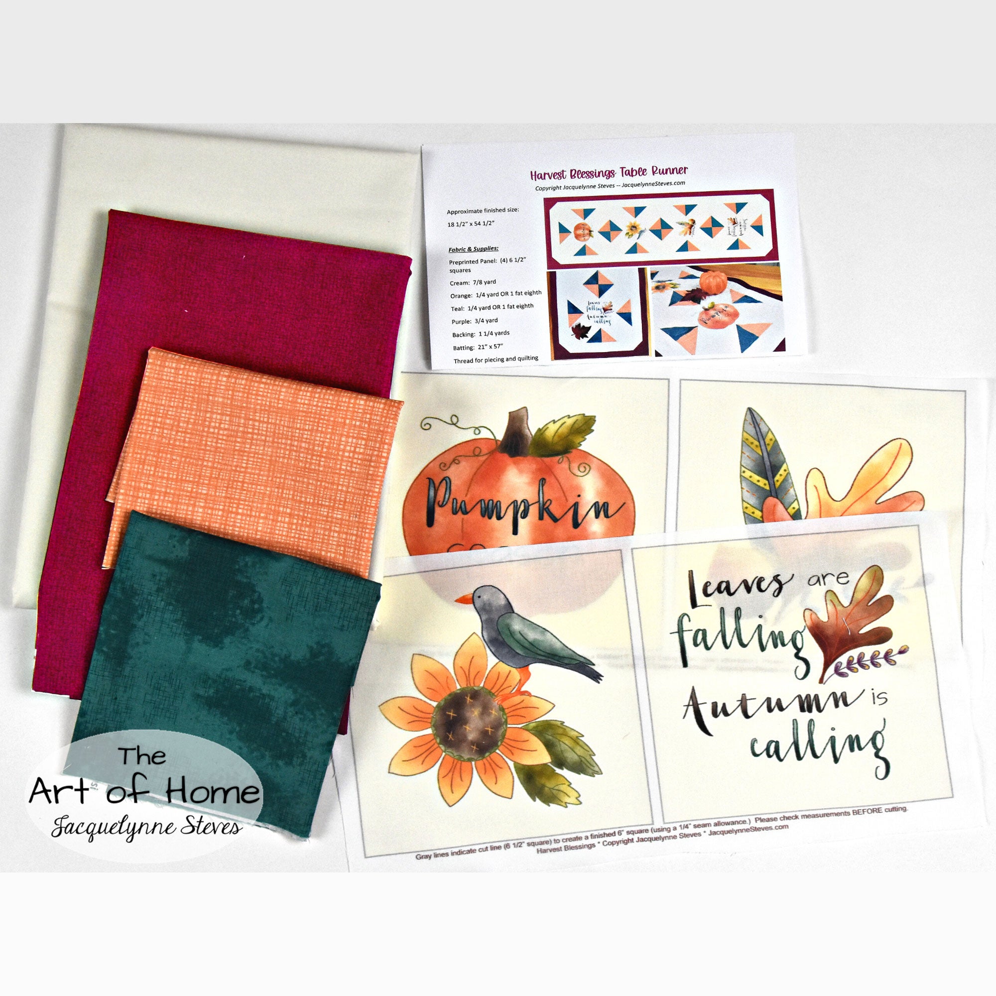 Harvest Blessings Table Runner Kit - Jacquelynne Steves