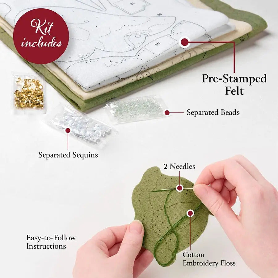 Holiday Glitz Felts Ornaments - The Art of Home - Jacquelynne Steves