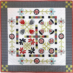 Little Bit Baltimore Quilt, Wall Hanging, and Candle Mat Pattern - Digital - Jacquelynne Steves