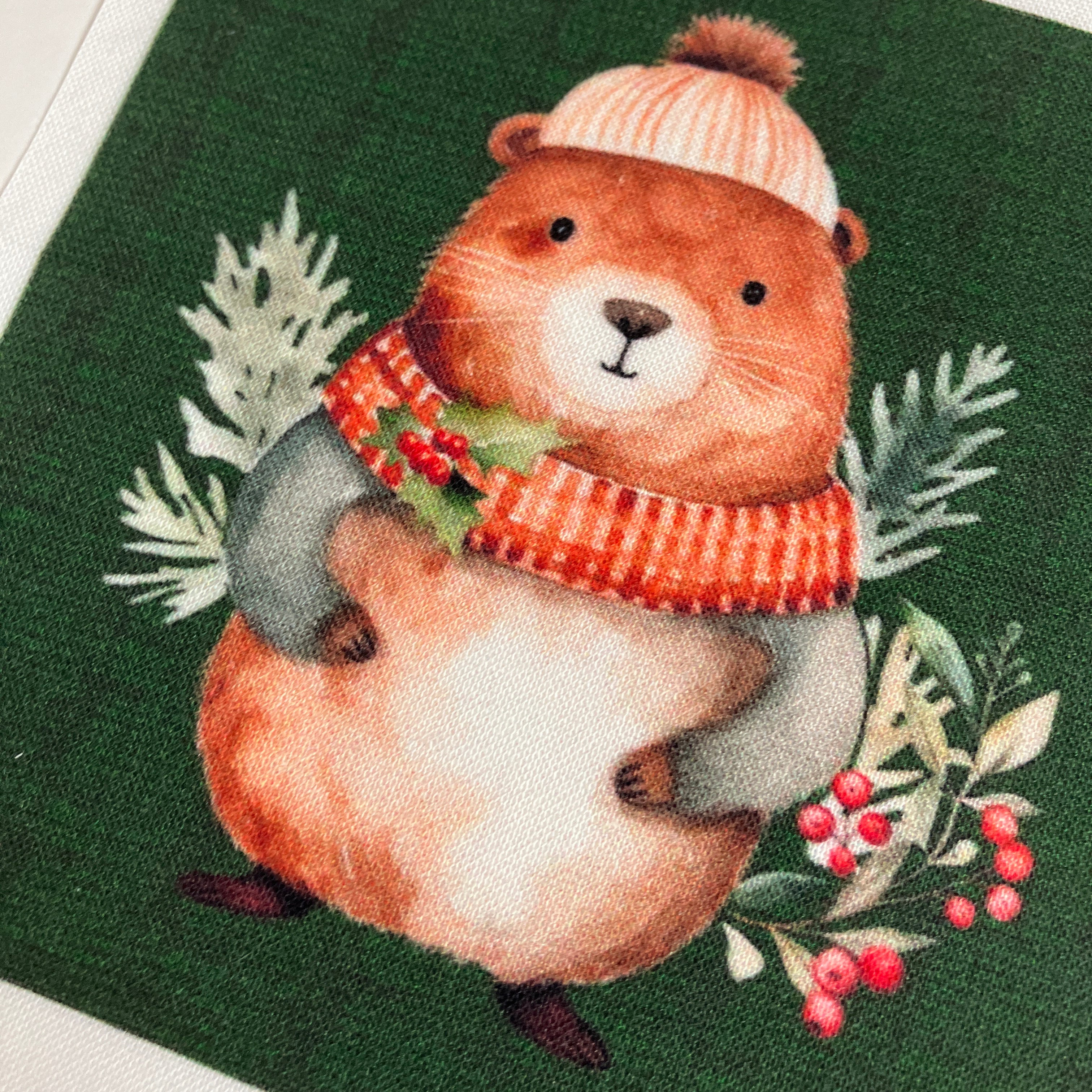 Little Christmas Critters 4" Fabric Panels-Set of 5 - The Art of Home - Jacquelynne Steves