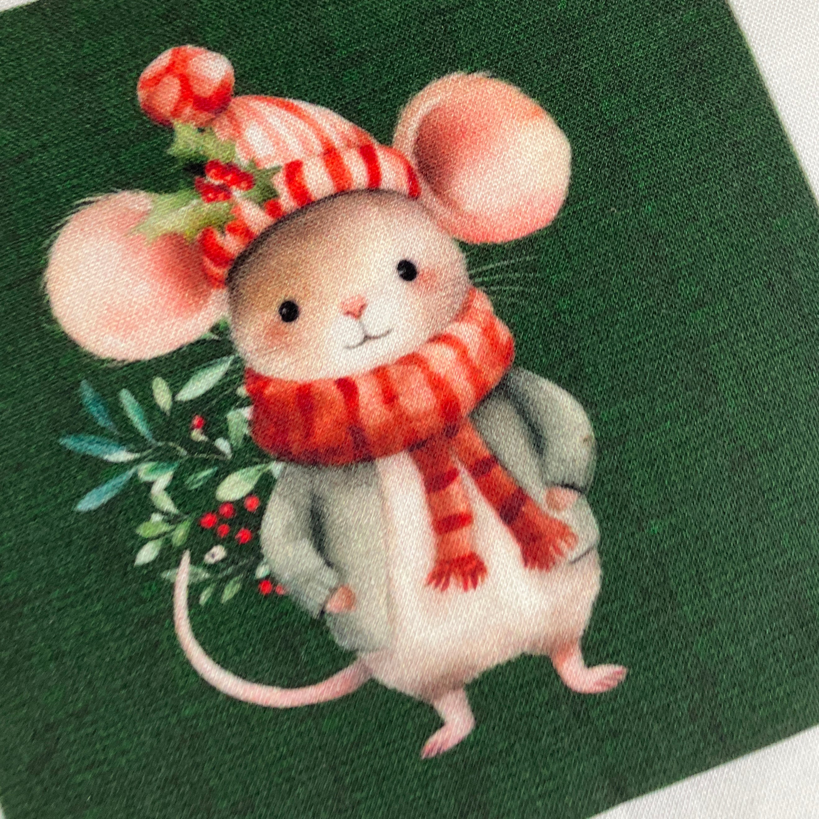 Little Christmas Critters 4" Fabric Panels-Set of 5 - The Art of Home - Jacquelynne Steves