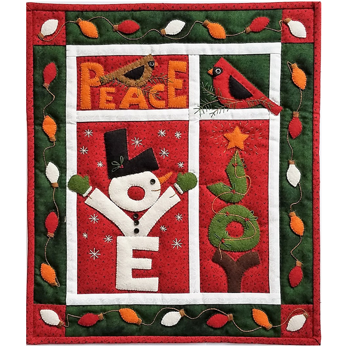 Love, Joy, Peace Wall Hanging Kit - Jacquelynne Steves