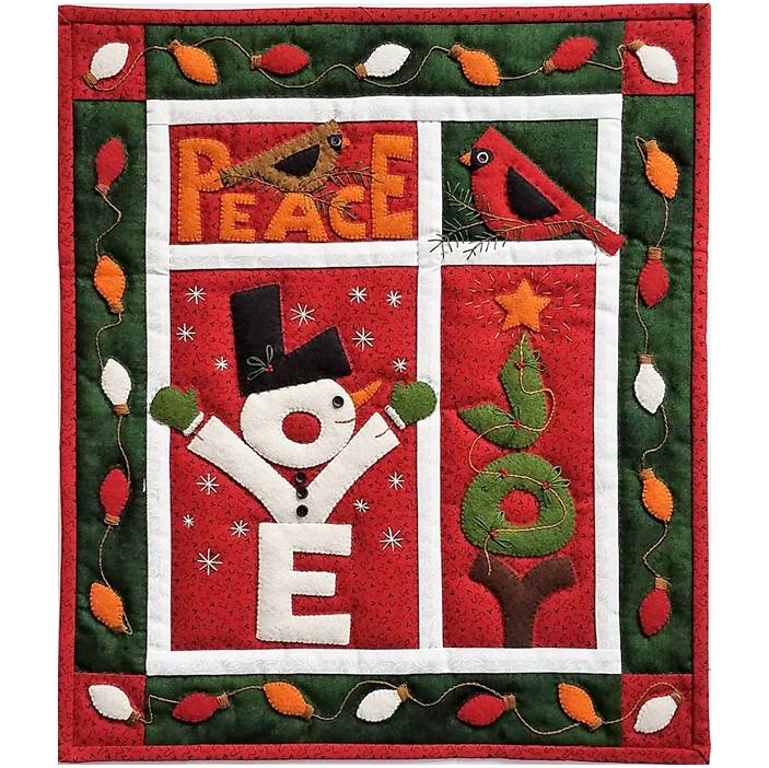 Love, Joy, Peace Wall Hanging Kit - Jacquelynne Steves