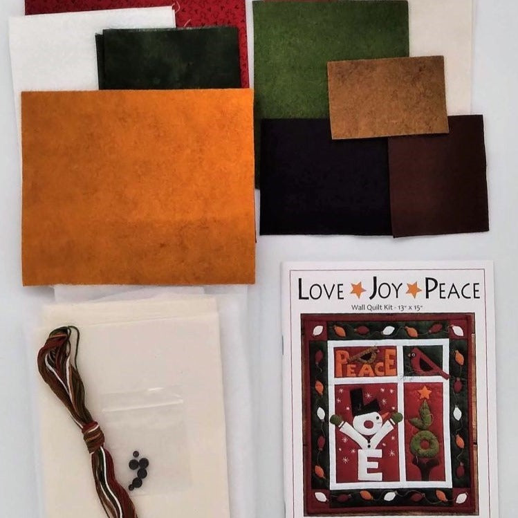 Love, Joy, Peace Wall Hanging Kit - Jacquelynne Steves