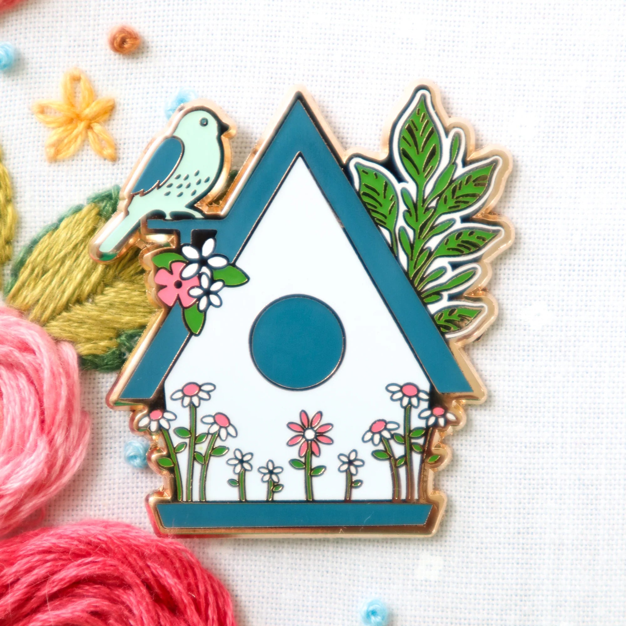Melody Lane Birdhouse Magnetic Needle Minder - The Art of Home - Jacquelynne Steves