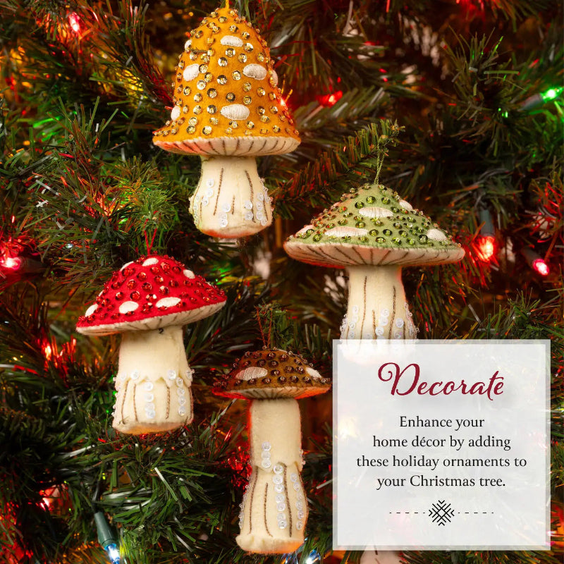 Merry Mushrooms Felt Ornaments Kit - The Art of Home - Jacquelynne Steves