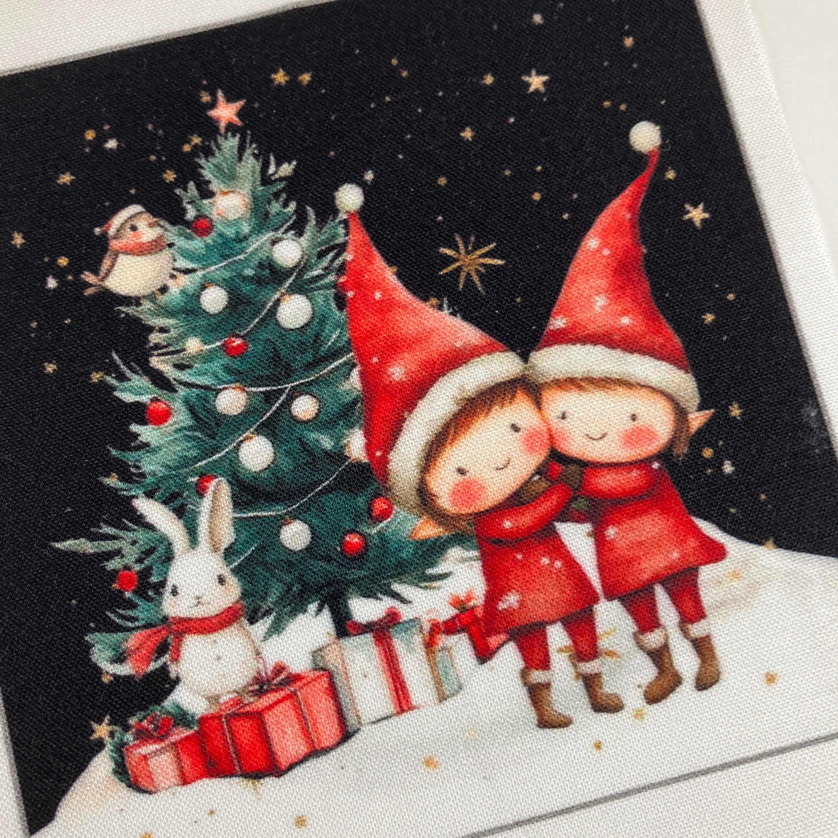 North Pole Helpers 4" Fabric Panels-Set of 5 - The Art of Home - Jacquelynne Steves