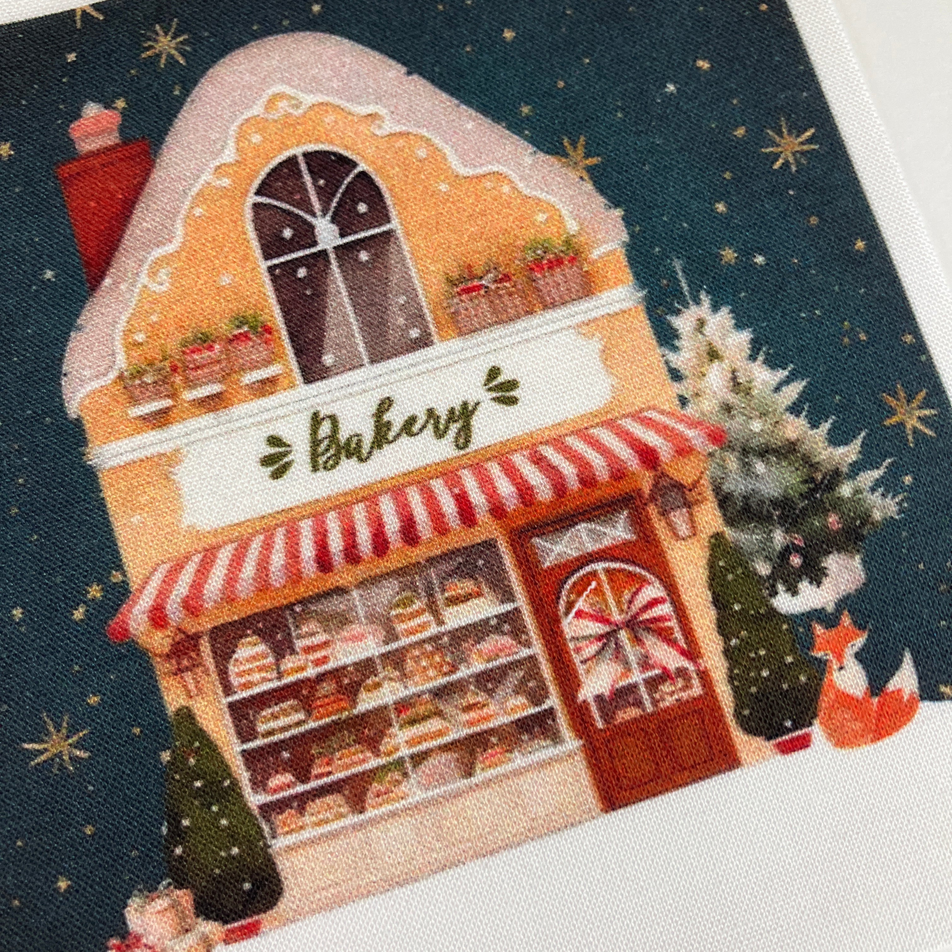 Old Fashioned Christmas Village 4" Fabric Panels-Set of 5 - The Art of Home - Jacquelynne Steves