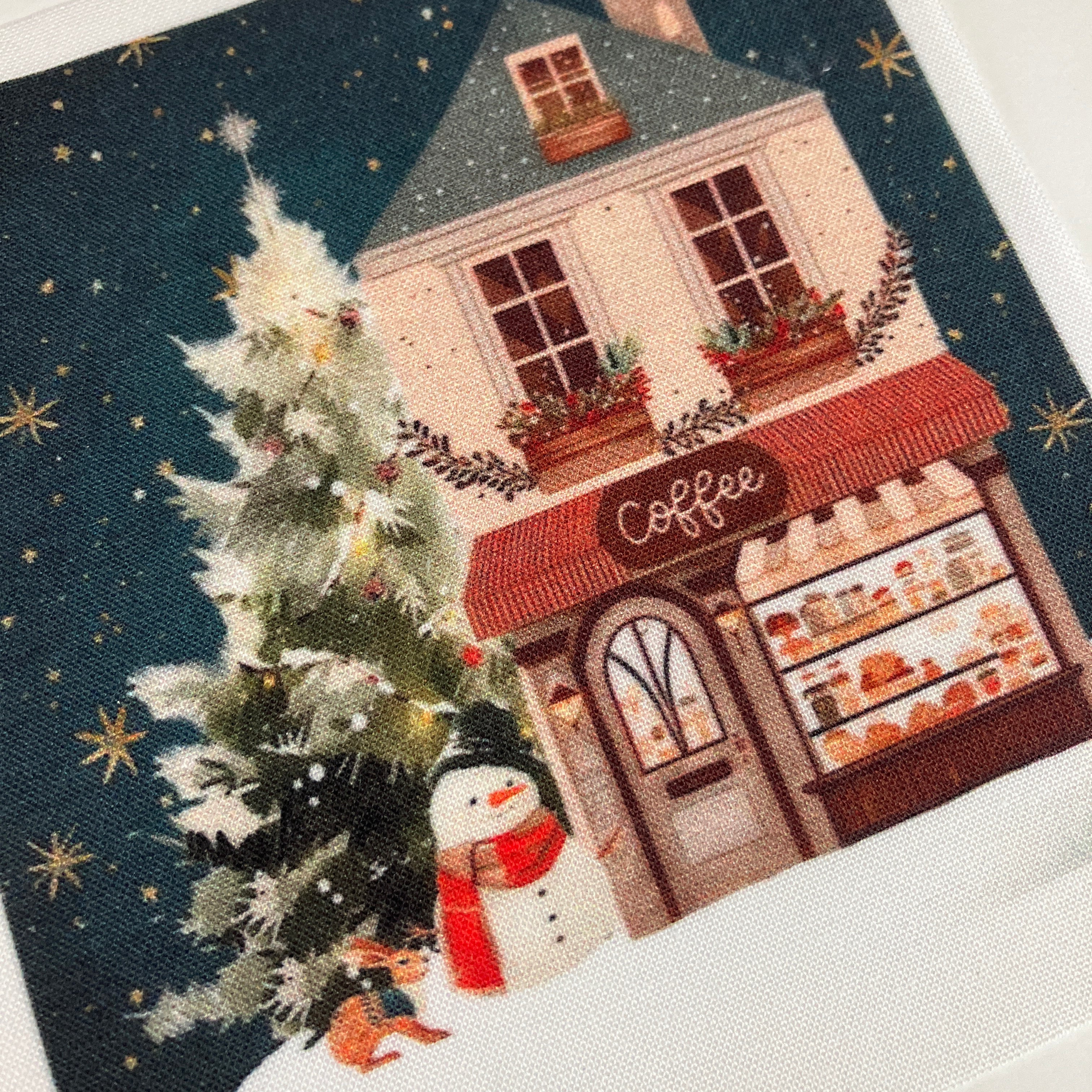 Old Fashioned Christmas Village 4" Fabric Panels-Set of 5 - The Art of Home - Jacquelynne Steves