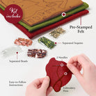 Pumpkin Patch Pair Felt Wall Hanging / Candle Mat - The Art of Home - Jacquelynne Steves