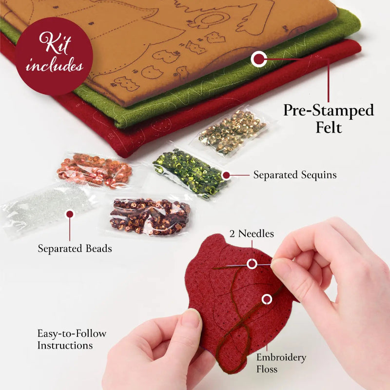 Pumpkin Patch Pair Felt Wall Hanging / Candle Mat - The Art of Home - Jacquelynne Steves