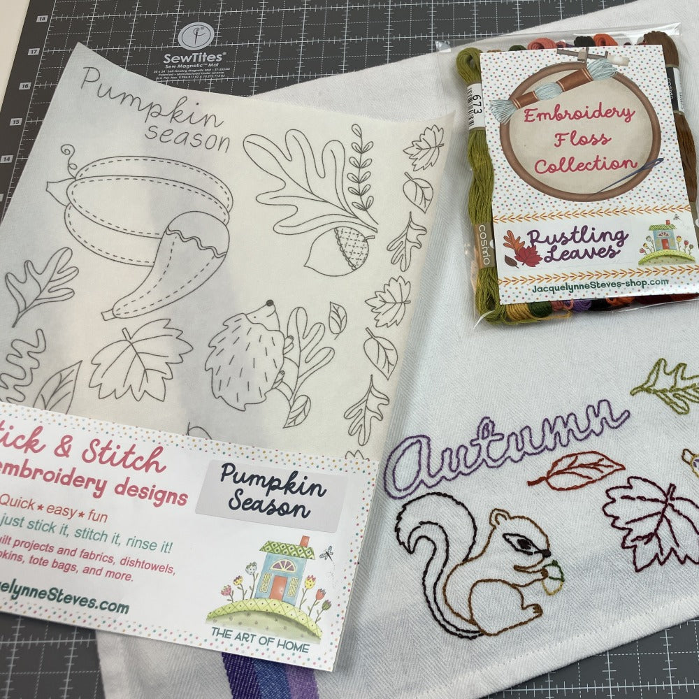 Pumpkin Season Stick & Stitch Embroidery Sheet - The Art of Home - Jacquelynne Steves