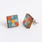 Quilt Block Wooden Earrings - The Art of Home - Jacquelynne Steves