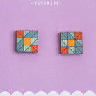 Quilt Block Wooden Earrings - The Art of Home - Jacquelynne Steves