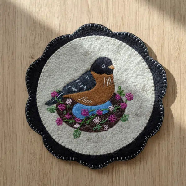 Robin on Nest Candle Mat Kit - The Art of Home - Jacquelynne Steves