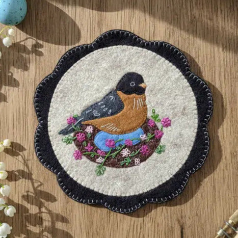 Robin on Nest Candle Mat Kit - The Art of Home - Jacquelynne Steves