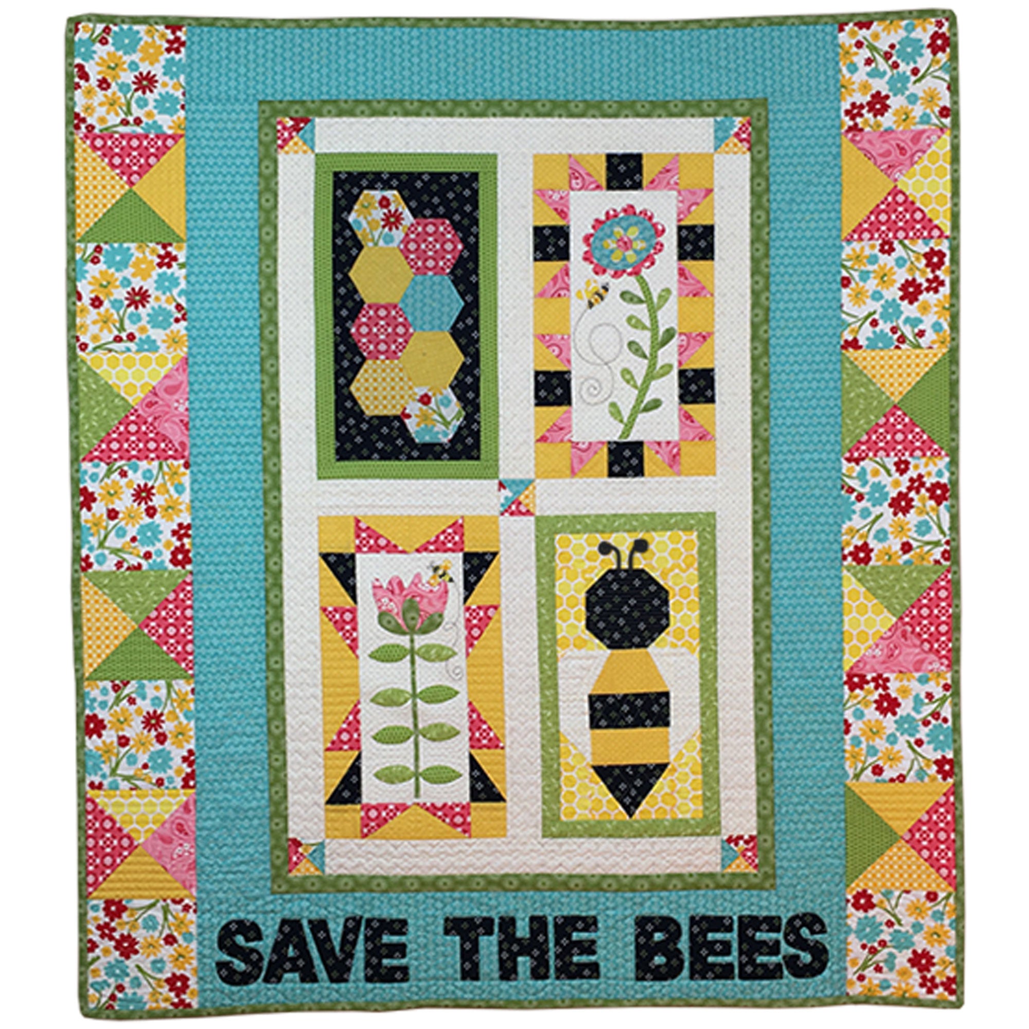 Save the Bees Block of the Month Quilt Pattern - Digital - Jacquelynne Steves
