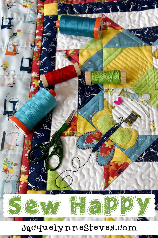 Sew Happy Quilt Pattern - Digital - Jacquelynne Steves