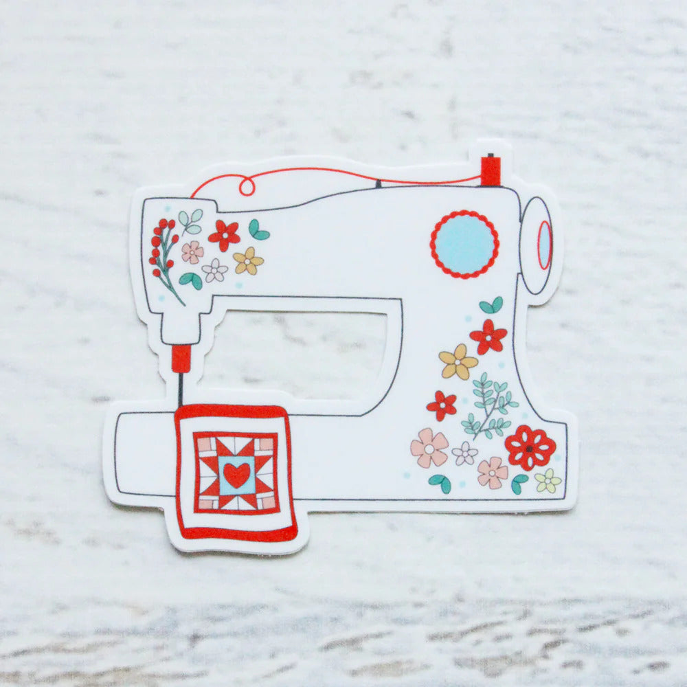 Floral Sewing Machine Sticker - The Art of Home - Jacquelynne Steves