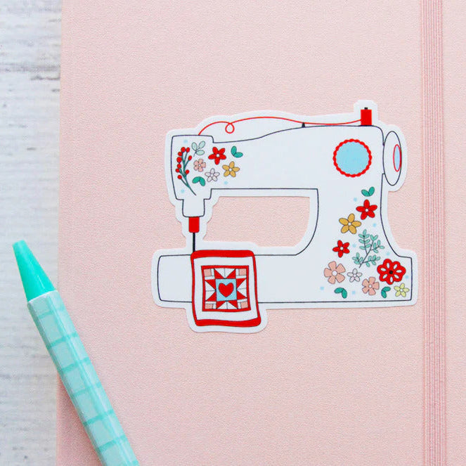 Floral Sewing Machine Sticker - The Art of Home - Jacquelynne Steves