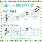 Snowmen & Silent Night Fabric Panels with Buttons! - Jacquelynne Steves