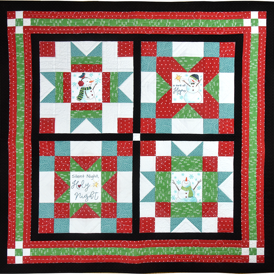 Snowmen & Silent Night Sew Along Table Topper Pattern - Digital - Jacquelynne Steves