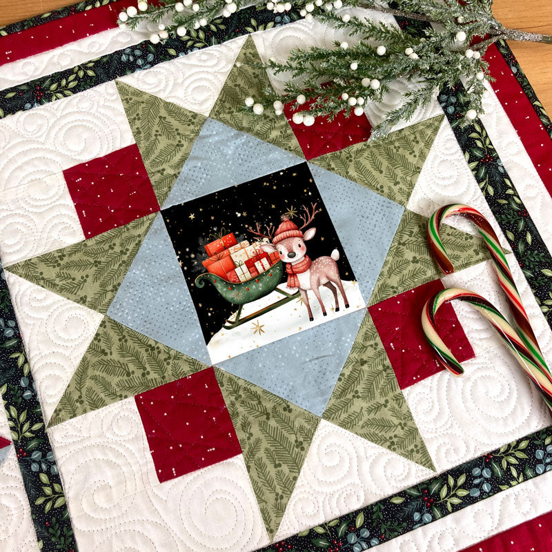 North Pole Helpers 4" Fabric Panels-Set of 5 - The Art of Home - Jacquelynne Steves