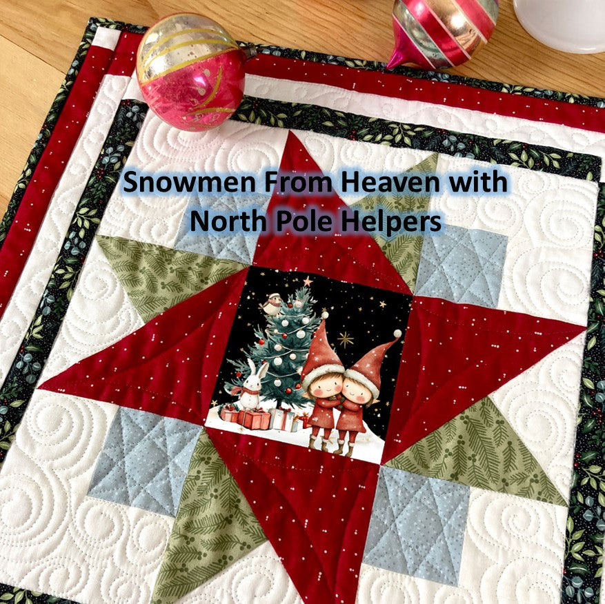 Snowmen from Heaven Table Runner Pattern - Digital - The Art of Home - Jacquelynne Steves