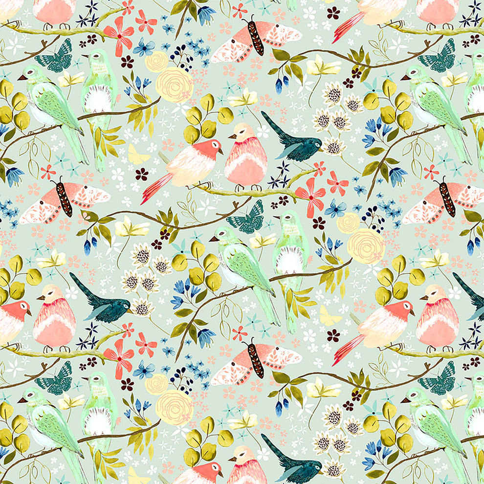 Songbird's Garden Backing Fabric - The Art of Home - Jacquelynne Steves