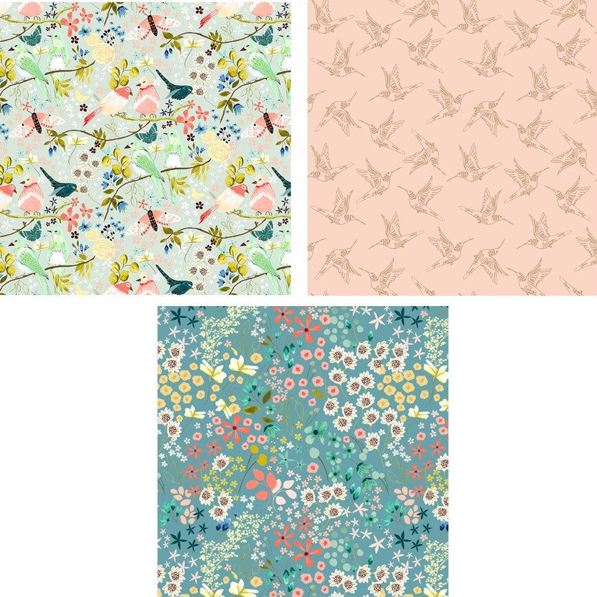Songbird's Garden Backing Fabric - The Art of Home - Jacquelynne Steves