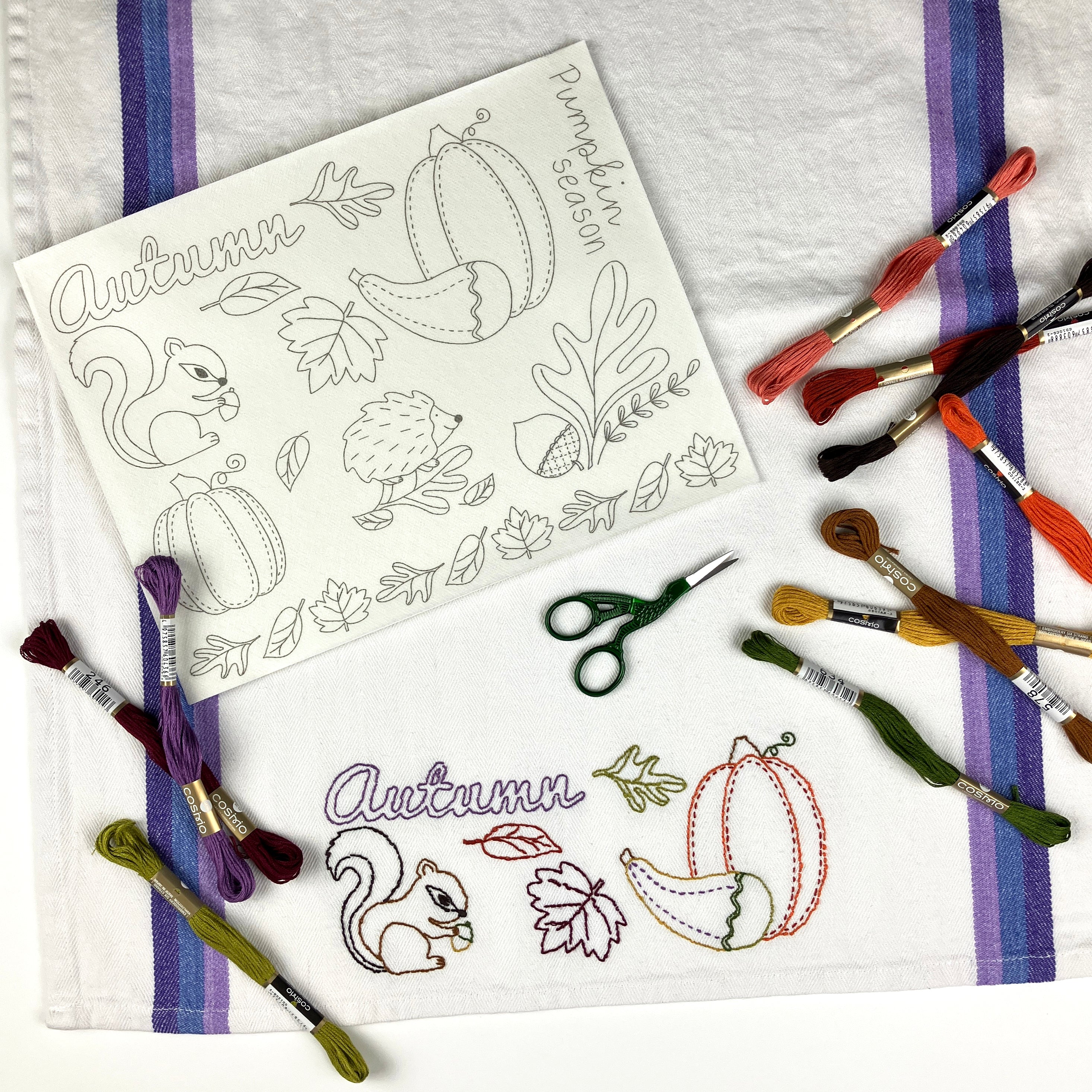 Pumpkin Season Stick & Stitch Embroidery Sheet - The Art of Home - Jacquelynne Steves